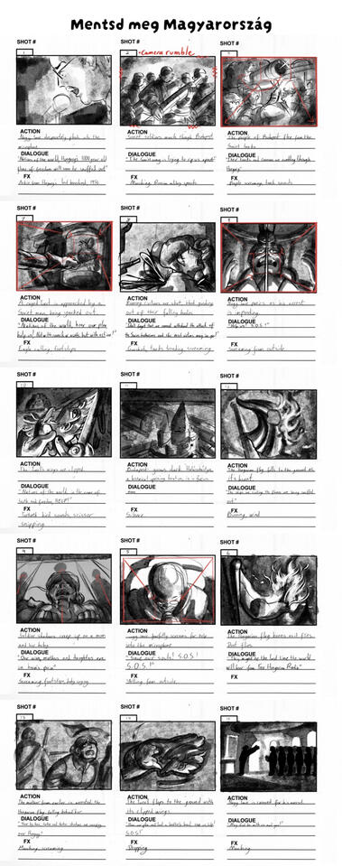 Storyboard of an interpretation of Nagy Imre’s final message to Hungary before he was arrested by the Soviets in 1956. Programs: Adobe Photoshop, Procreate